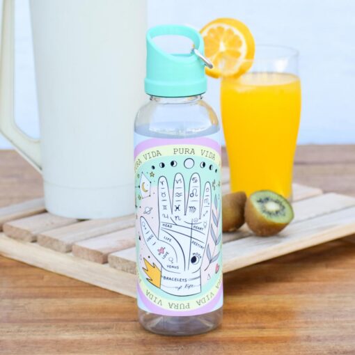 Botella deportiva pura vida con mosquetón