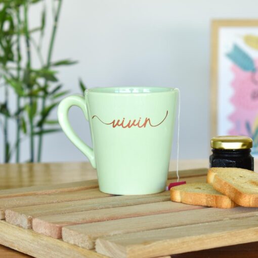 Taza pastel verde
