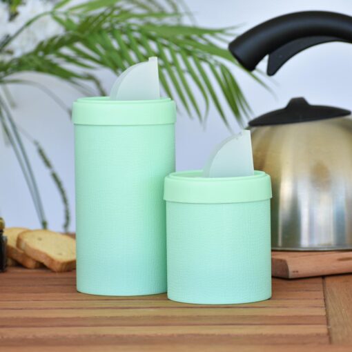 Set de latas plasticas verde