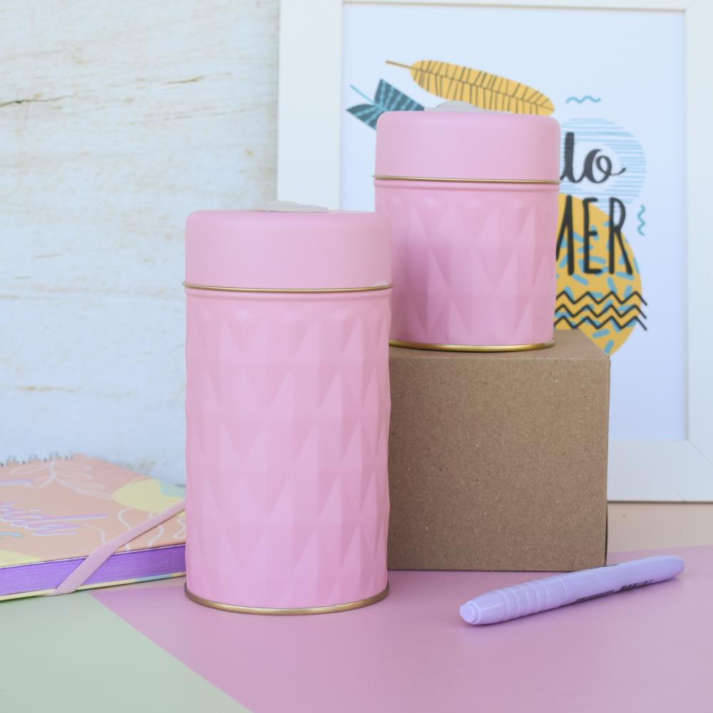 Latas geometric rosa