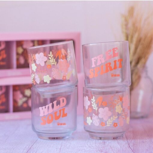 Vasos de vidrio Wild & Free x4