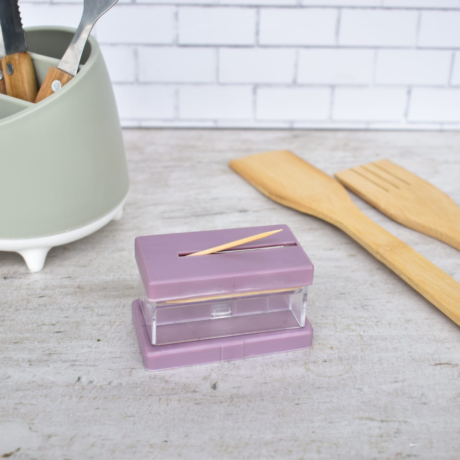 Palillero automático violeta