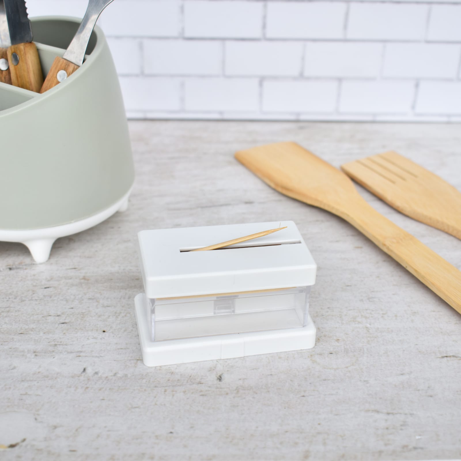 Palillero automático blanco