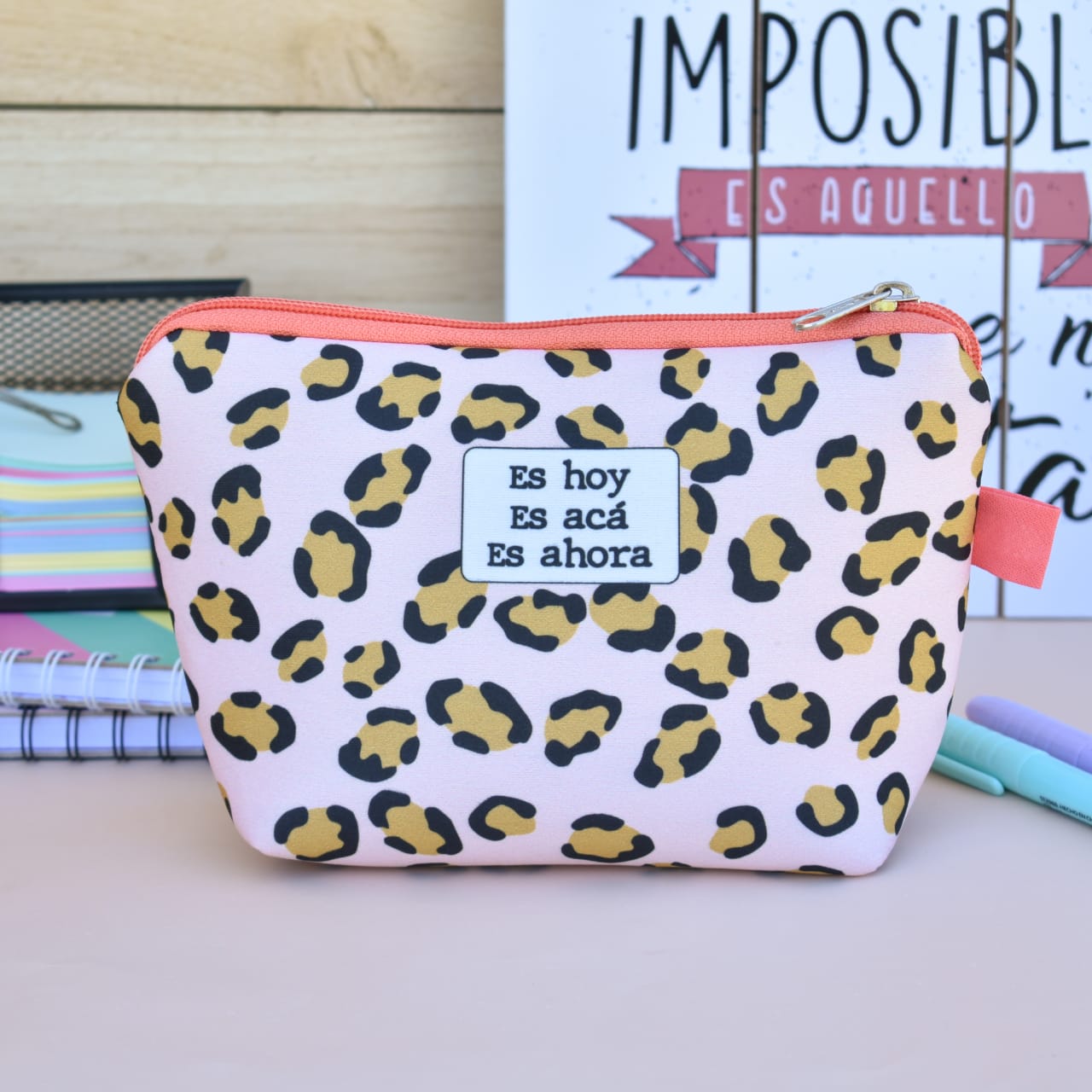 Neceser neoprene animal print