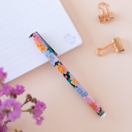 Lapicera estampada petróleo