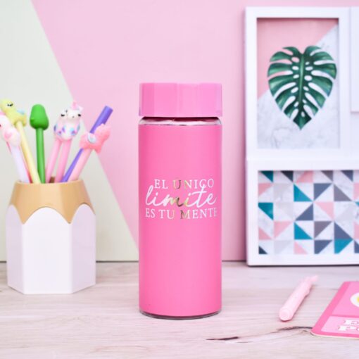 Botella hologram rosa