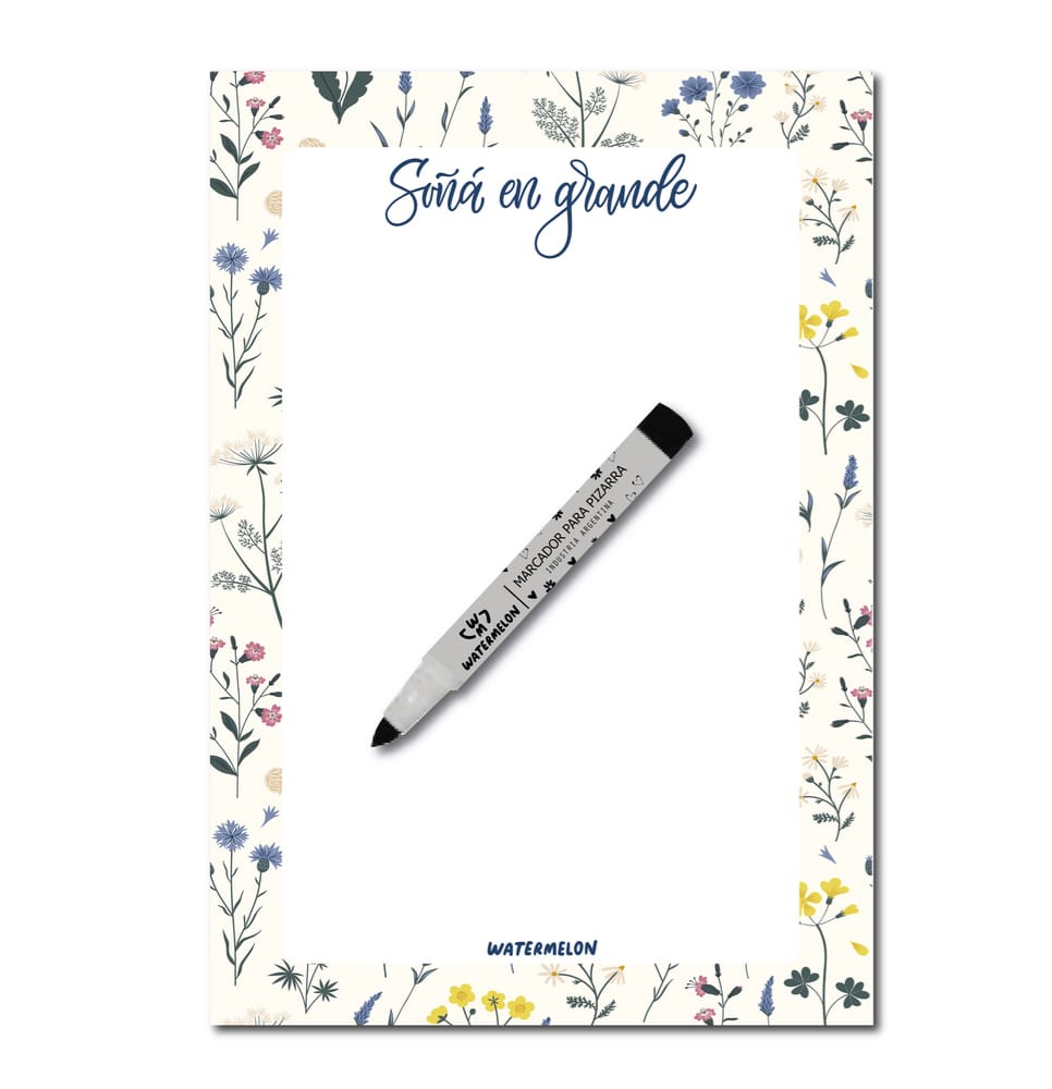 Pizarra imantada mediana Flores