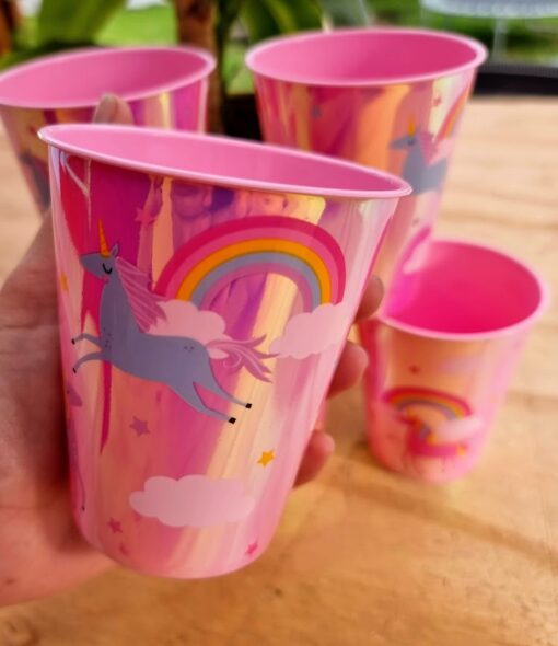 Vasito hologram unicornio
