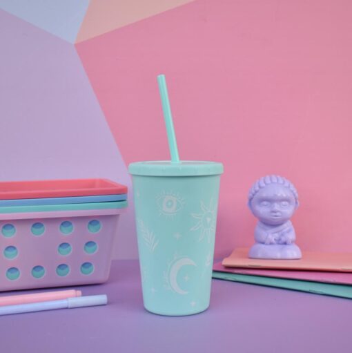 Vaso con sorbete Signos Aqua