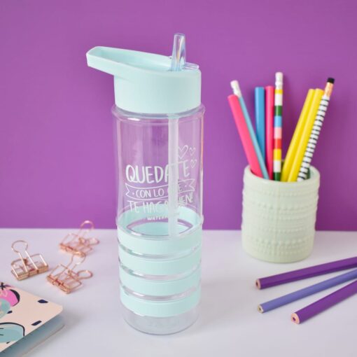 Botella con pico pastel celeste