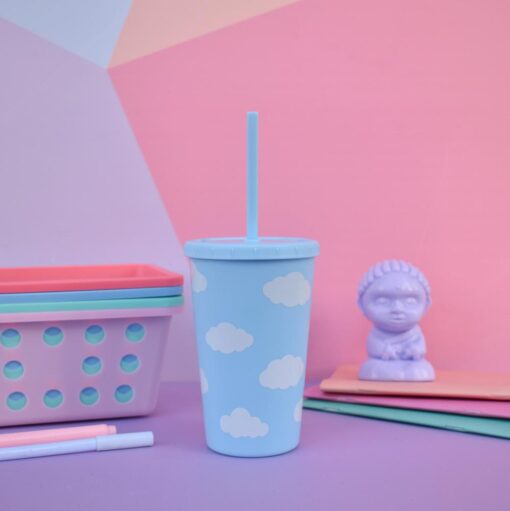 Vaso con sorbete Nubes Celeste