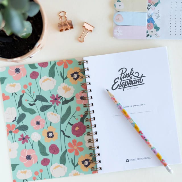 Cuaderno a5 Flores aqua - Image 2