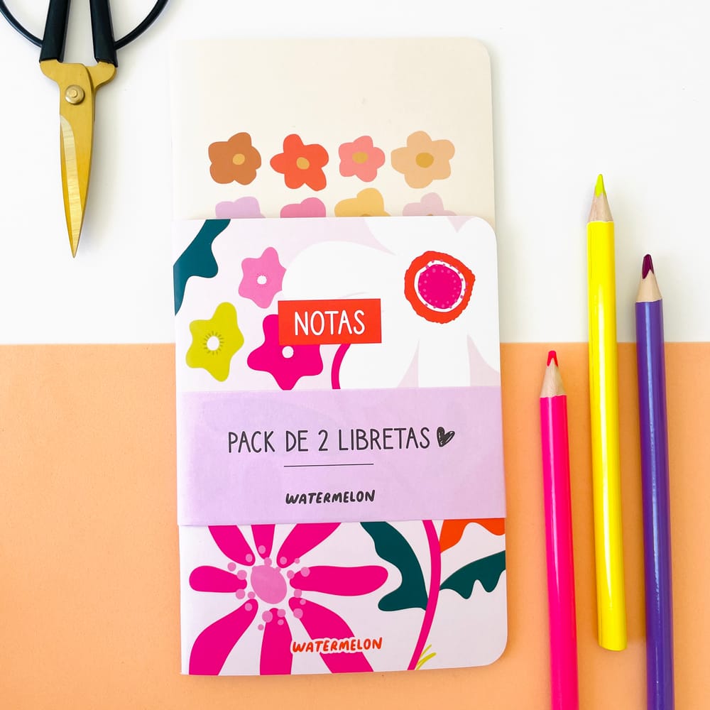 Pack x2 libretas Flores