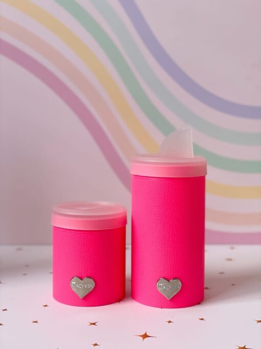 Set latas plásticas Premiun Fucsia