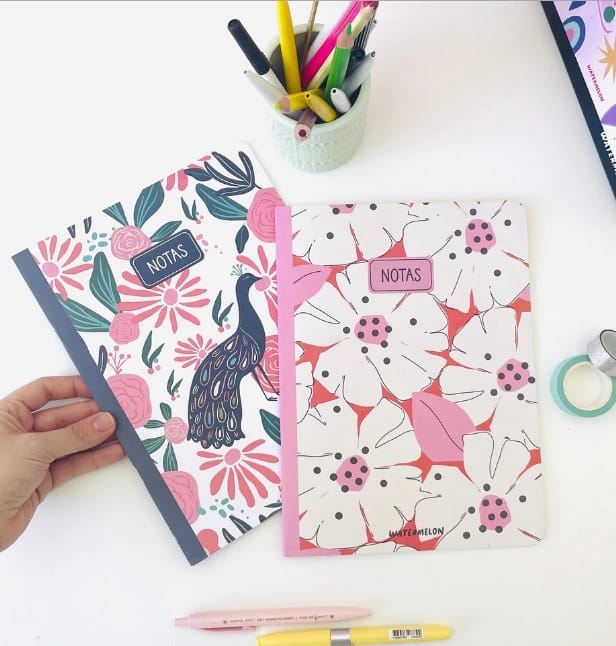 Pack x2 libretas 20 x 25 OLIVIA/PAVO REAL