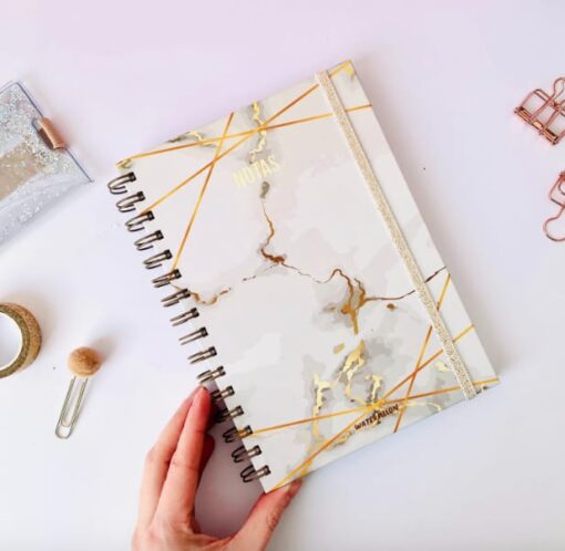 Cuaderno A5 tapa dura Mármol