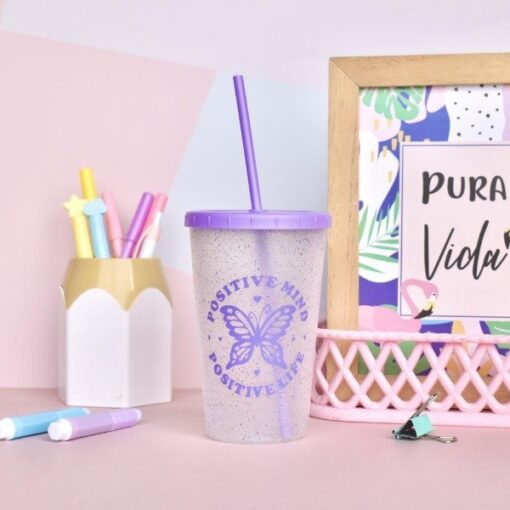 Vaso Glitter lila