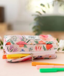 Alternative view of Cartuchera grande Flores Rosa