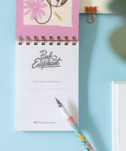 Alternative view of Libreta flores lila