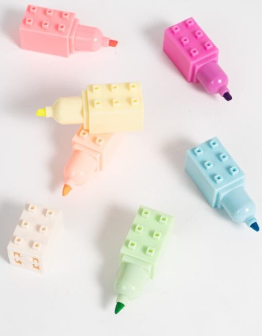Resaltadores bloques encastrables x6 colores