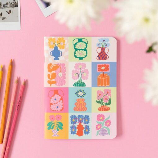 Libreta a5 Flores retro