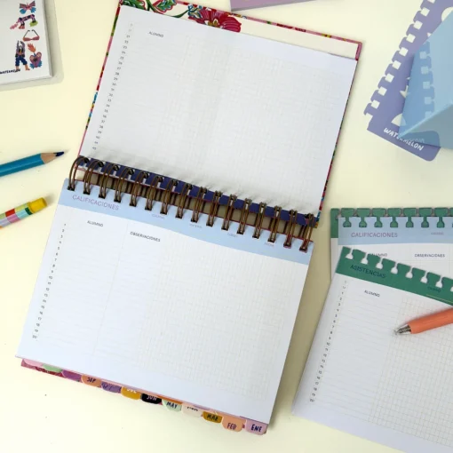 Hojas extra DOCENTE a5 para agenda