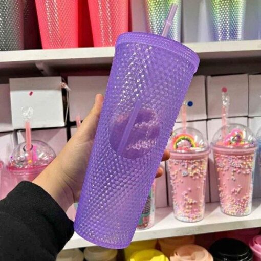 Vaso de plástico modelo Diamante violeta