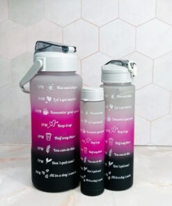 SET X3 BOTELLAS MOTIVACIONALES GRIS