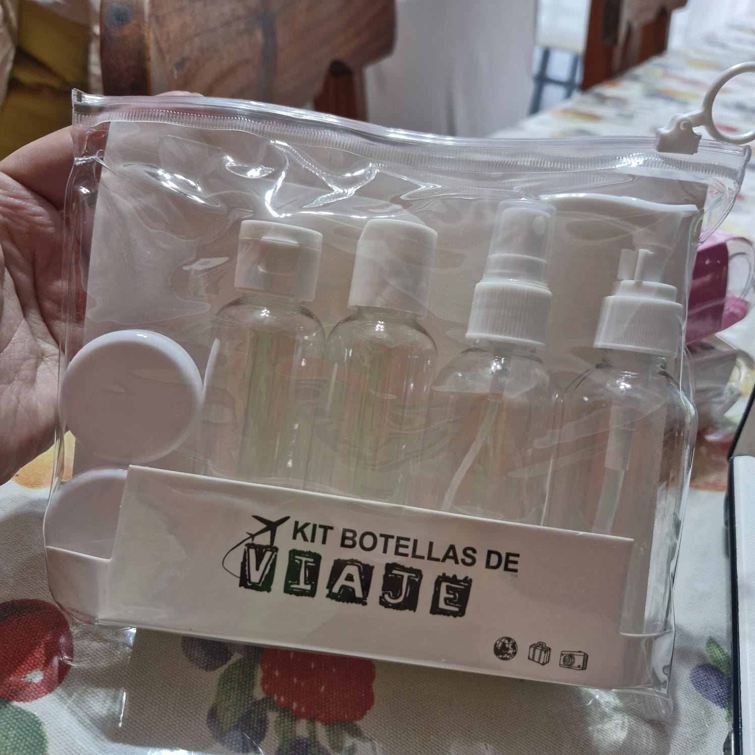 Set de mini recipientes para viaje x 7 unidades BLANCO - Image 2