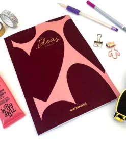 Cuaderno con lomo 18 x 25 cm Corazones