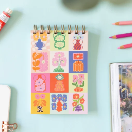 Libreta Flores retro