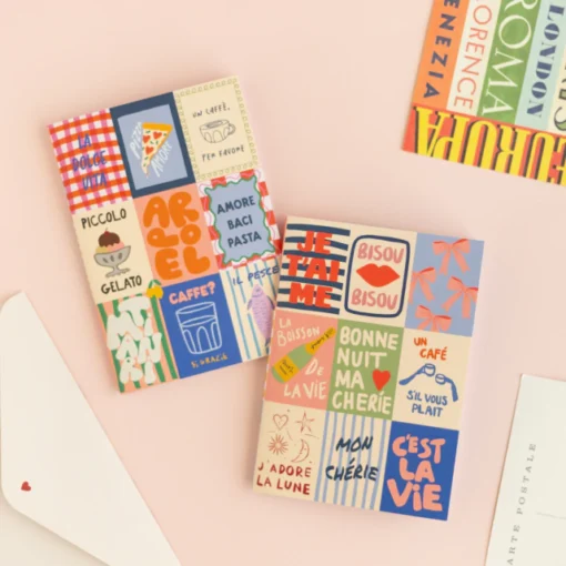 Set libretas x2 Italia y Francia