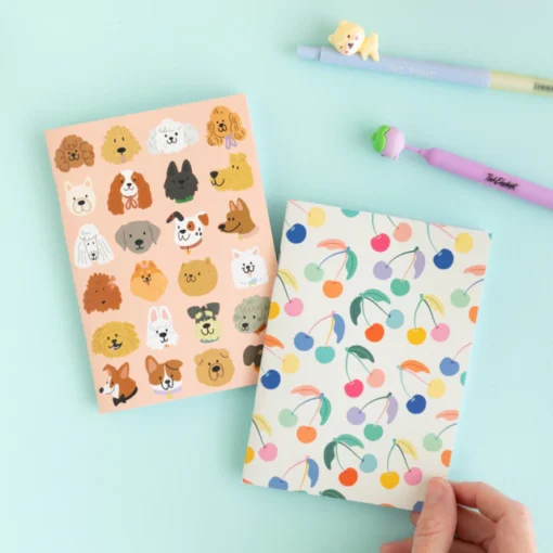 Set libretas x2 Cerezas y Perritos