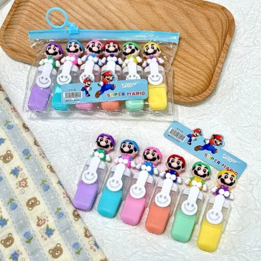 Set x6 resaltadores Mario