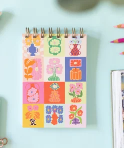 Libreta Flores retro