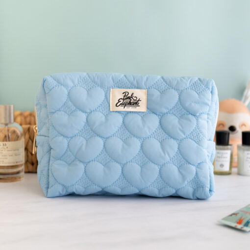 Bolso Corazones celeste