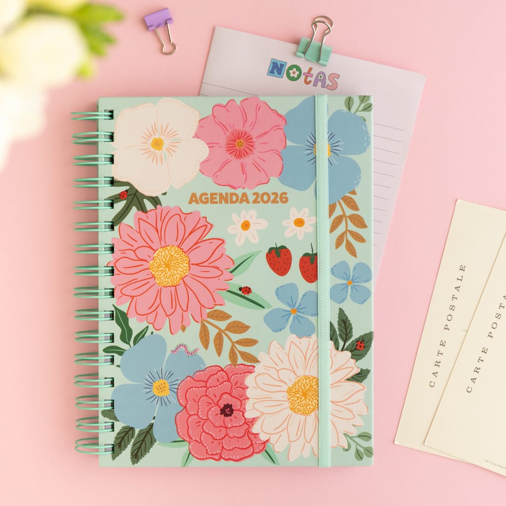 AGENDA 2026 Modelo Flores aqua