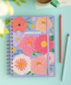 AGENDA 2026 Modelo Flores lila