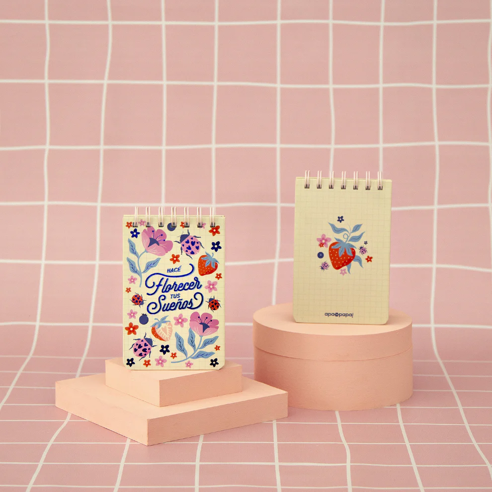 Libreta pocket TAPA DURA FRUTILLA