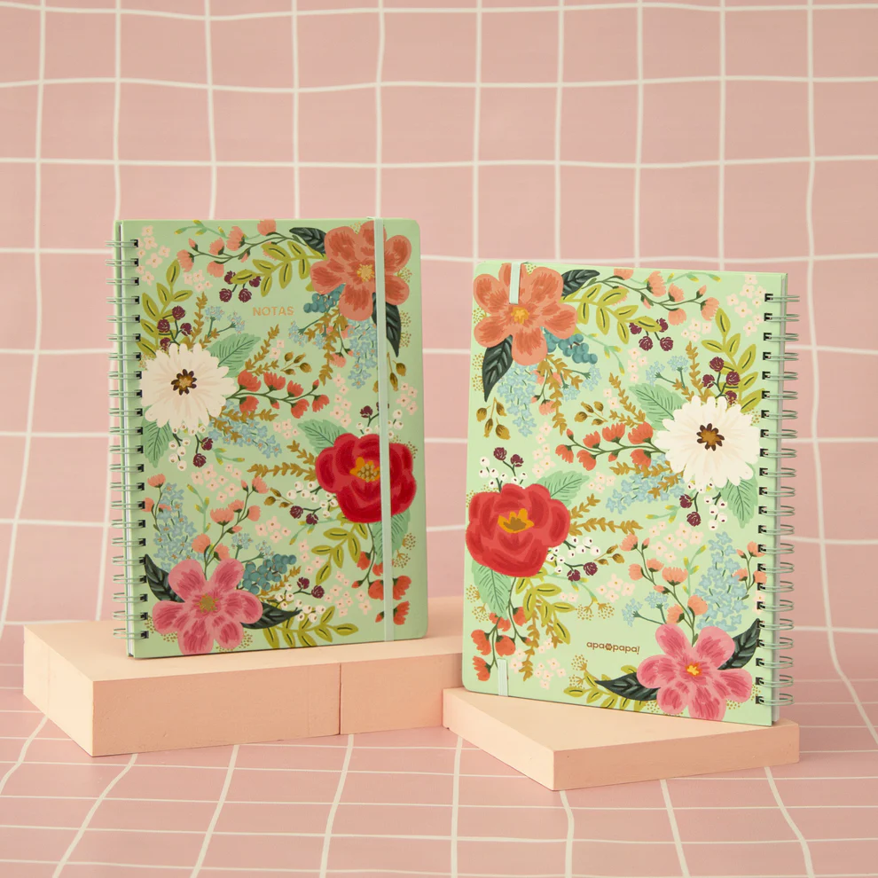 Cuaderno universitario TAPA DURA FLORES