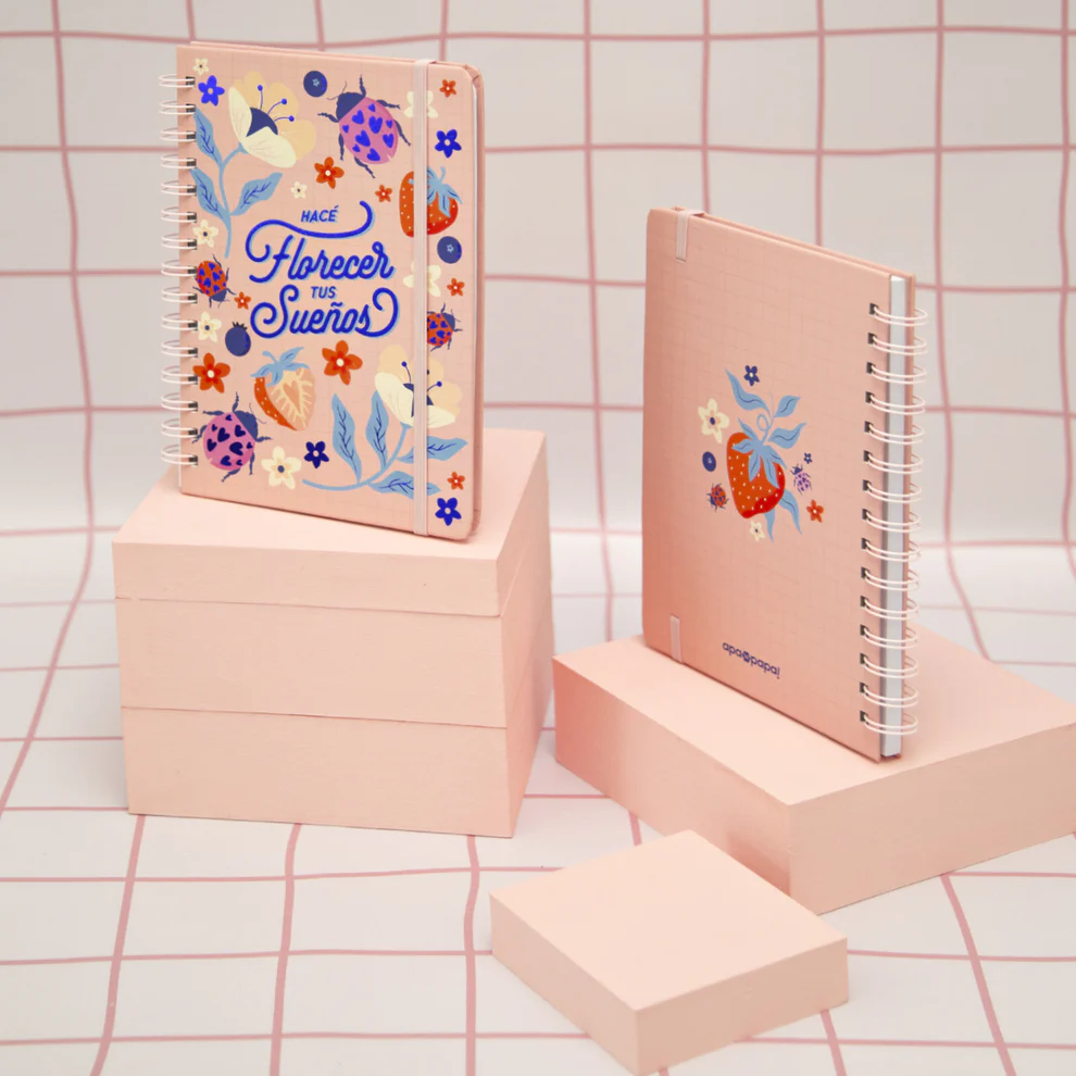 Cuaderno a5 tapa dura FRUTILLA