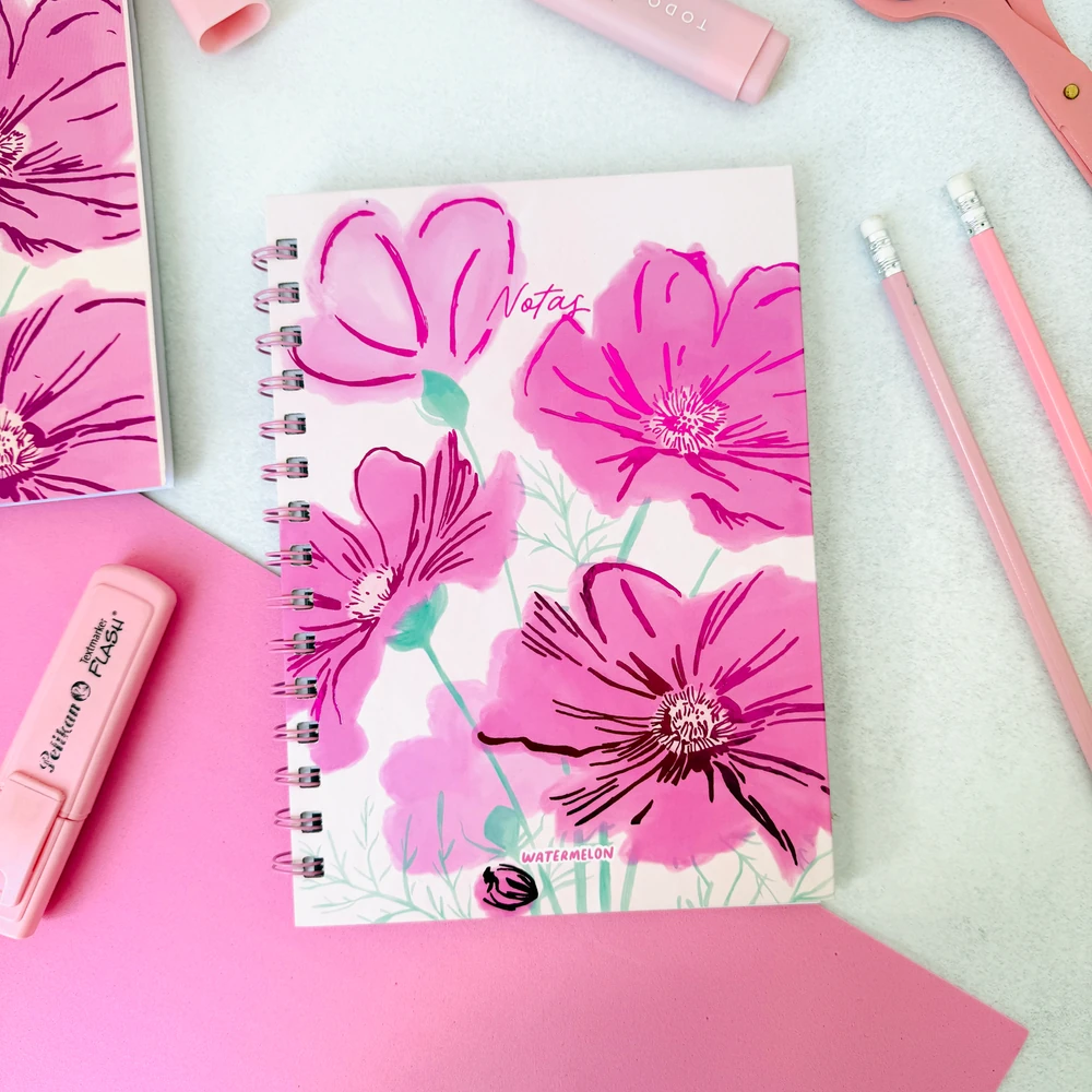 Cuaderno tapa dura NOTAS ROSA