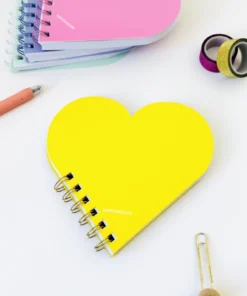 Block anillado corazón AMARILLO