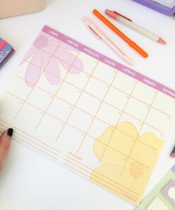 Planner mensual Flowers